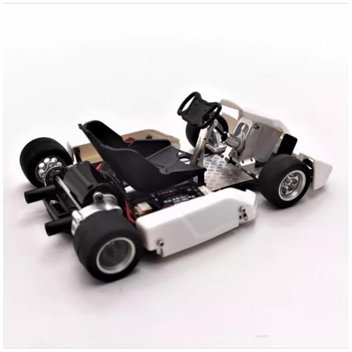 JDM-298A 1/10 Scale RC Car DIY Assemble Kit, 2.4GHz Carbon Fiber Chassis RC Drift Kart Model with 3-in-1 ESC, 30000 RPM Brushed Motor for Adults (KIT Basic Version) - color: Kit Basic Version