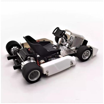 JDM-298A 1/10 Scale RC Car DIY Assemble Kit, 2.4GHz Carbon Fiber Chassis RC Drift Kart Model with 3-in-1 ESC, 30000 RPM Brushed Motor for Adults (KIT Basic Version) - color: Kit Basic Version