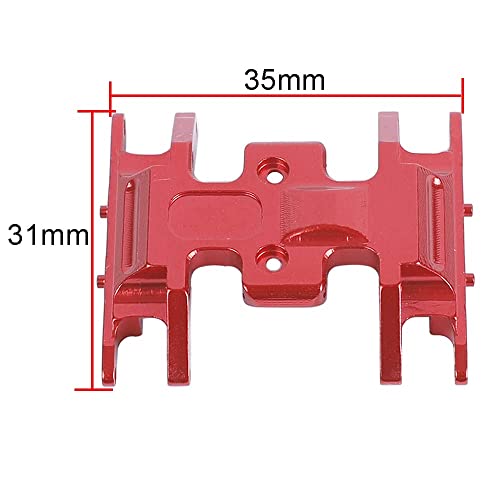 Aluminum Alloy Skid Plate for 1/24 Axial SCX24 RC Crawler Car Upgrades Transmissions Center Gearbox Protective Plate (Red) - color: Red