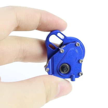 Aluminium 21% Overdriven Billet Transmission Gearbox for 1/24 RC Crawler Axial SCX24 Deadbolt C10 JLU Gladiator Bronco Upgrades (Titanium) - color: Titanium