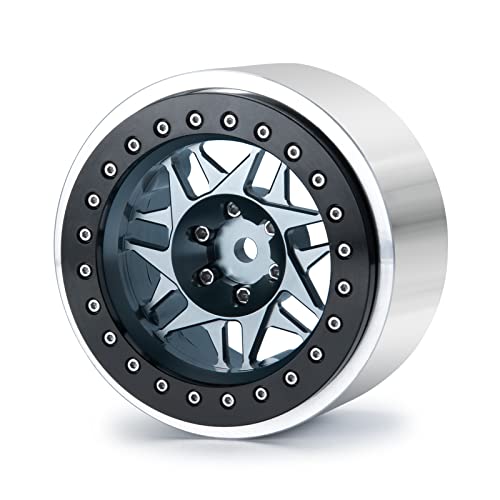 Benedict Harry 4PCS Aluminum 2.9" Beadlock Wheel Hub Rim for 1/6 TRX-6 RC Crawler Car Upgrades (Titanium)