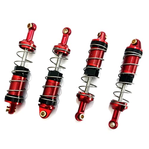 4-Pack RC Car Shock Absorbers Metal Shocks Damper Compatible with MJX Hyper Go 16207 16208 16209 16210 H16BM H16GT H16DR 1/16 Scale RC Car Upgrades Part