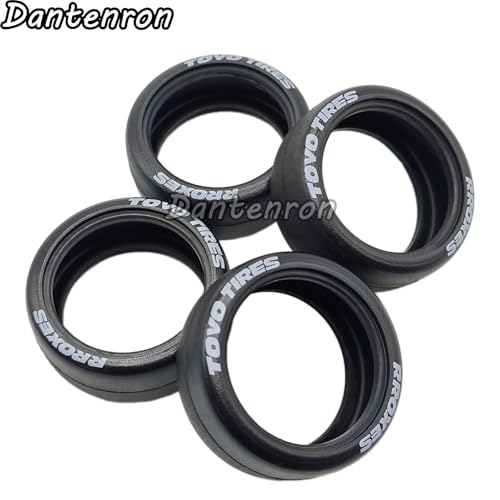1/10 Drift Smooth Tread Tires OD 65mm RC Hard Rubber Drift Racing Wheels Tyres For 1:10 1/12 Rally Street On Road Touring Car Tamiya TT01 TT02 XV01 TA06 A959 PTG2 HPI KYOSHO HSP Traxxas 4PCS