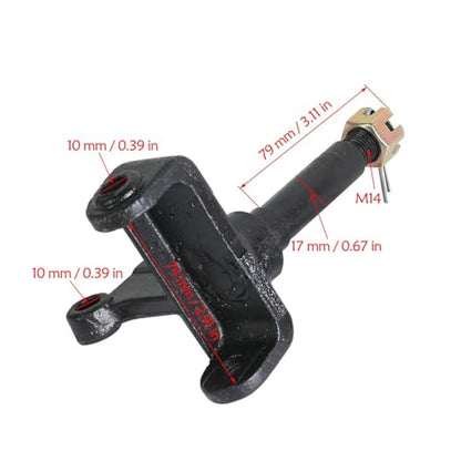 Zarko Front Suspension Assembly Kit for ATV Quad Go Kart Buggy 110cc 125cc 150cc, A-Arm Suspension Set with Steering Spindles, Tie Rod Ends and Shock Mount Brackets for Off-Road Go Cart Replacement