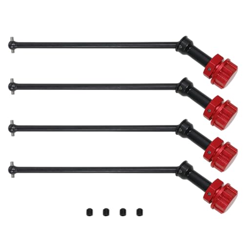 Front &Rear CVD DriveShaft + Wheel Hex Nuts Upgrades Part for Arrma 1/5 KRATON 8S BLX,Outcast 8S BLX (Black+Red) - color: Black