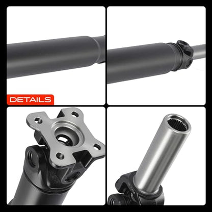 A-Premium Rear Drive Shaft Driveshaft Assembly Compatible with Dodge | for Ram 1500 2002-2008, 4WD, Auto Trans, 140.5" Wheel Base, NV243 Transfer Case, Replace# 52105918AA, 75.43" Prop Shaft - size: Rear, 75.5", style: 2002-2008, Automatic Transmission