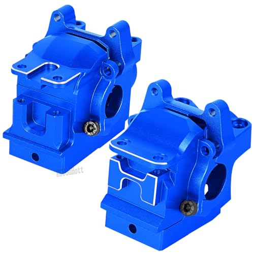 RC Aluminum Transmission Gearbox Case & 37T Diff Gear Upgrades Part for 1/10 Slash/Rustler/Stampede/Jato 4X4 4WD VXL/XO-1,Replace #6880#6881,Navy Blue - color: Navy Blue-(rc Upgrades Part）