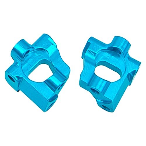 Auminum Alloy Steering Knuckle C-Hubs Bellcranks Set Compatible with Losi 1/18 Mini-T 2.0 2WD Stadium RC Truck Hop-Up Parts (Blue) - color: Blue