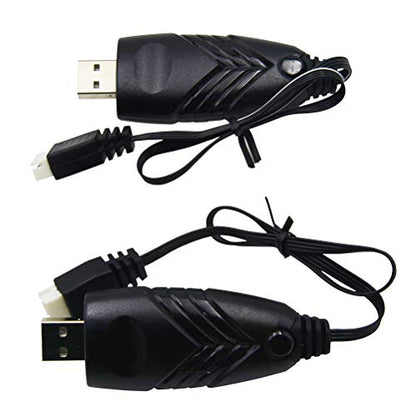 Blomiky 2 Pack 3S 1.5A Lithium Charger Cable Suitable for RC Car Boat Airplane Drone Airsoft 3 Cell Lipo Battery / 11.1V USB New 2