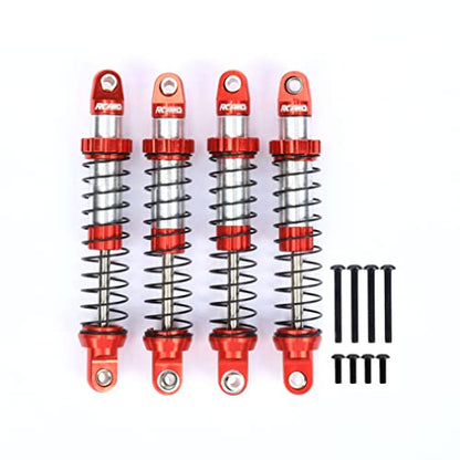 RCAWD for UTB18 Capra RC Shocks Upgrades, Front & Rear Shock Absorber Parts #AXI213004#AXI213000, for Axial 1/18#AXI01002 Red - color: Red