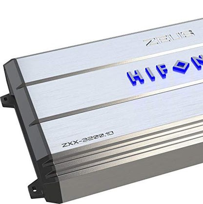 Hifonics Zeus ZXX 3200 Watt Max Class D Monoblock Car Audio Amplifier Amp with Bass Knob and Remote, Variable Crossovers, ZXX-3200.1D, Silver - style: 3200 Watt Monoblock