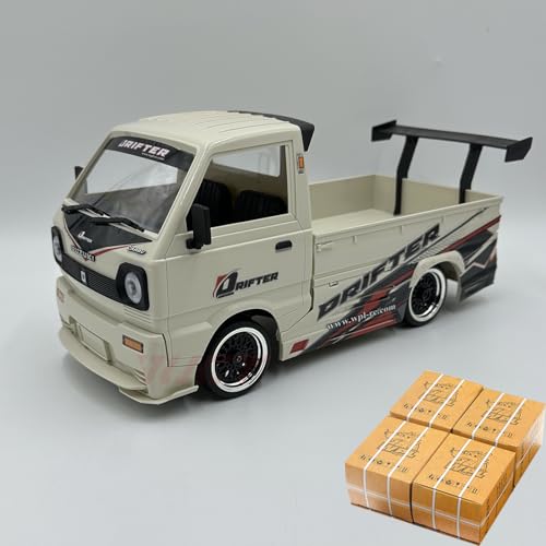 YUCT WPL D14s 1:10 4WD RC Truck - 15MPH Brushless 2435 Motor 2.4GHz Off Road Climbing Crawler Drift Car with Mudguard Body Kit