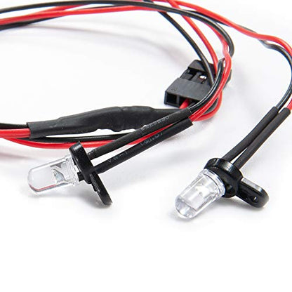 RCLions Metal Rear Bumper with Lights/Shackles/Trailer Hitch for TRX4,SCX10-ii 90046 1/10 RC Crawler Car