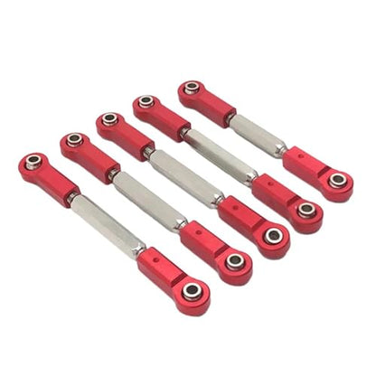 RC Links Linkage Compatible with JLB J3 for Monster 1/10 RC Trucks Car Upgrade Part Steering Link Rod RC Car Part Durable Steering Linkage Tie Rod(Red) - color: Red
