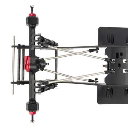 Carbon Fiber LCG Chassis Kit Frame Rails Skid Plate CMS Servo Panhard Mount for 1/10 RC Rigs Crawler Capra SCX10 II VS4-10 Comp Builds DIY Parts (Chassis Kit) - style: Chassis Kit