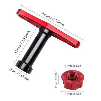 HobbyPark 17mm Hex Wheel Nuts Adapter with Wheel Hex Wrench Tool for Traxxas X-Maxx E-Revo E-Maxx Summit Monster Truck RC Tires (with Red Nuts) - color: With Red Nuts