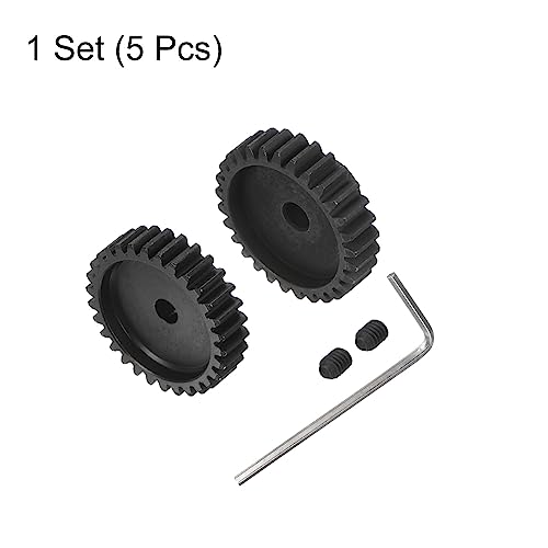 HARFINGTON Mod 1 M1 Pinion Motor Gear Set 2pcs 29T 30T Fit 5mm RC Motor Shaft M1 Pitch Gears for RC Car, with Hex Key - style: 29T 30T