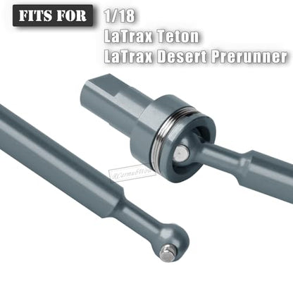 RC Driveshafts Axles Upgrades Part for 1/18 LaTrax Teton,LaTrax Desert Prerunner,7075 Aluminum Front Rear Drive Shafts CVD w/6061 Hex Hops Up,4PCS,Replace #7650,Titanium - color: Titanium(4pcs)