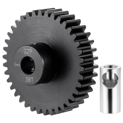 Steel 32P 5mm Pinion Gear 38T Motor Gears for 1/10 1/8 RC Car Parts - size: 38T