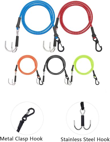 1/10 RC Crawler Elastic Force Escape Rope,with Rescue Trailer Hook Kinetic Winch Strap for Axle-Mounted SCX10 TRX4 D90 Upgrade Parts Tow Line (Blue) - color: Blue