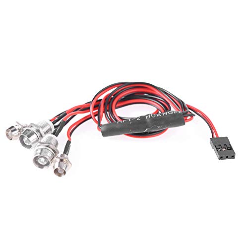 Yosoo Health Gear RC Car LED Light, Taillight Light Kit 4LED Headlight RC Car Part Accessory DIY RC Accessories RC Car Taillight, for Rc Car Outdoor Rc Truck
