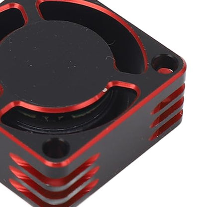 Keenso ESC Motor Cooling Fan, 25mm Universal RC Car Model Cooling Fan Lightweight Aluminum Alloy Plastic for AXIAL Hsp Hpi (red - color: Red