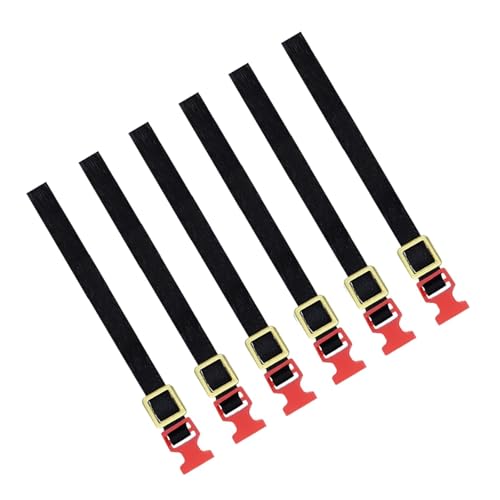 Menolana 6 Pieces Roof Rack Luggage Rope RC Crawler Elastic Straps RC Car Roof Rack Luggage Rope Adjustable Buckle Material Suitable for RC Crawler, Red - color: Red