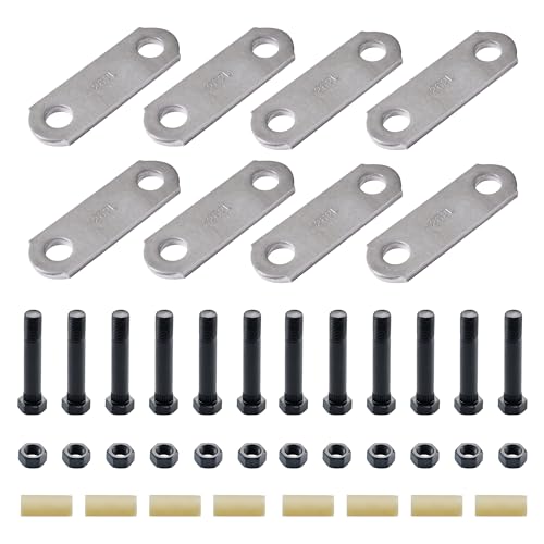 Lonffery 2 Packs Trailer Alex Shackle Kit, 262L Shackle Strap Fit for 3500lb-7200lb Double Eye Spring - size: 262-2PC