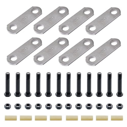 Lonffery 2 Packs Trailer Alex Shackle Kit, 262L Shackle Strap Fit for 3500lb-7200lb Double Eye Spring - size: 262-2PC