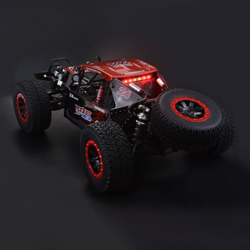 1/10 Scale 4WD RC Car DBX-104 Desert Buggy, Brushed Motor High Speed Off-Road Remote Control Truck, 2.4GHz All Terrain Hobby Vehicle for Adults-RED