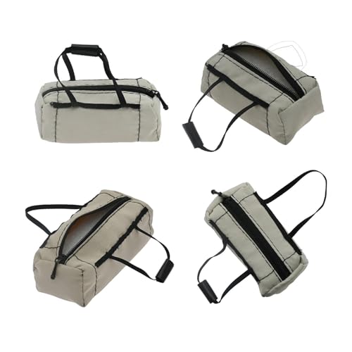 3 Pieces RC Car High Simulation Luggage Bags Accessoires Decoration Model Car Travel Bags for 1:10 RC Crawler Car Spare Parts, Gray