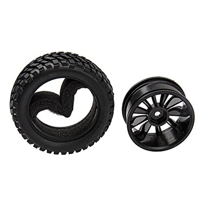 12mm Hex Hub 75mm/2.95'' Rubber Tires & Plastic Wheel Rims with Foam Compatible with HSP Tamiya HPI Kyosho 1/10 On-Road Touring Car,WLtoys 1/14 144001 RC Buggy (10-Spoke) - style: 10-Spoke