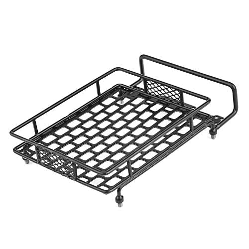 RC Roof Rack Luggage, Model Vehicle Accessory Steel Luggage Tray Roof Rack for 1/10 RC Crawler Car(L)