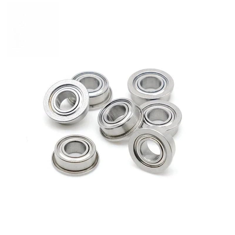 10pcs F604ZZ Flange Ball Bearing 4x12x4mm ABEC-7 Metal Shield ZZ for Drone Micro Motor Precision Instruments - size: F604ZZ 4x12x4