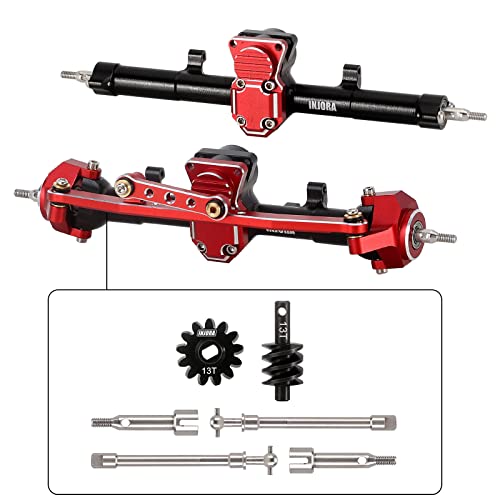INJORA Steel 4mm Extended Dogbone Axle Shaft SCX24 Aluminum Axles Replacement（Front）