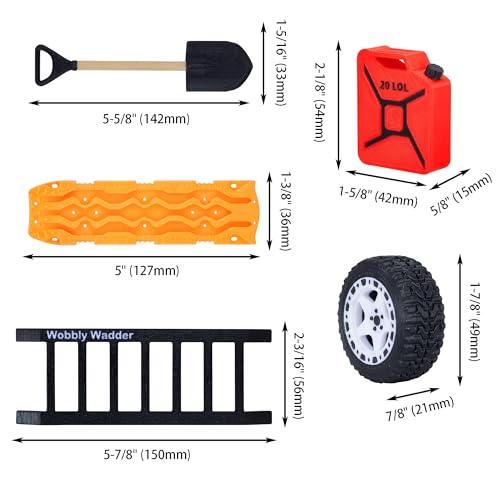 Mini Off-Roading Gear Bumper Magnets, Magnetic Little Ladder 5-in-1 Kit | Powerful Magnet Mounting, ABS and ASA materials, offroad fans gifts,Off-Road Emblems, Off-Roading lover Stickers - color: Orange