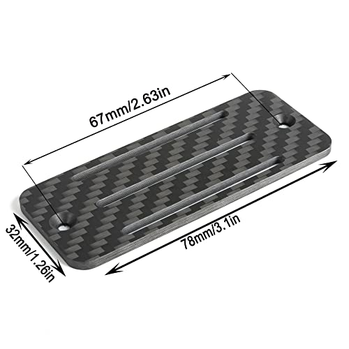 RC Car Battery Plate, Carbon Fiber Battery Tray ESC Receiver Mount for 1/10 RC Crawler Cheater Rigs Gen2 LCG Chassis Lower Center of Gravity Rails