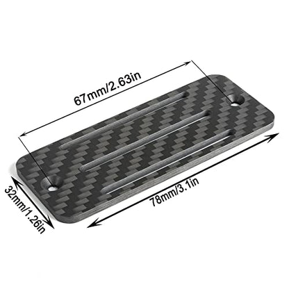 RC Car Battery Plate, Carbon Fiber Battery Tray ESC Receiver Mount for 1/10 RC Crawler Cheater Rigs Gen2 LCG Chassis Lower Center of Gravity Rails