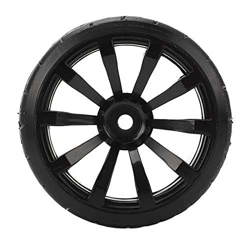 1/10 RC Drift Car Tires Hard Rubber Tyre Set for TT02 On Road Drifting Car Black 62mm Diameter 26mm Width 12mm Hex Coupler 4PCS