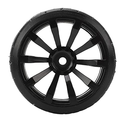 1/10 RC Drift Car Tires Hard Rubber Tyre Set for TT02 On Road Drifting Car Black 62mm Diameter 26mm Width 12mm Hex Coupler 4PCS