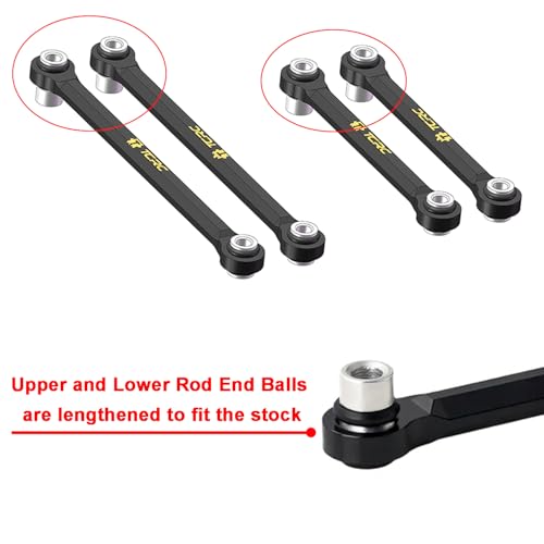 10PCS Brass High Clearance Chassis Links and Steering Links Set for HPI Venture18 Upgrade,Black Coating
