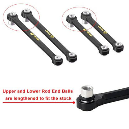 10PCS Brass High Clearance Chassis Links and Steering Links Set for HPI Venture18 Upgrade,Black Coating