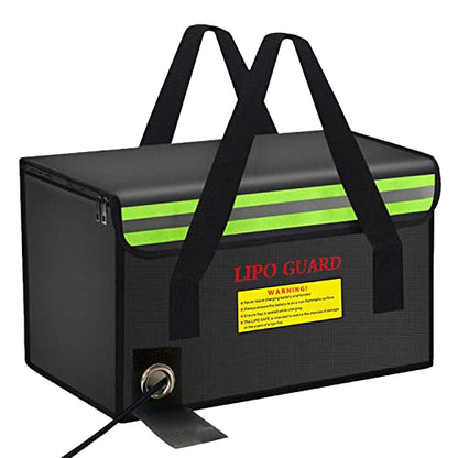 11.02"x5.9"x7.1" Lipo Battery Safe Bag Large Capatity Bag for Ebike RC Lipo Battery Pack Storage Charging Transport,Home Office Travel Lipo Safe Storage Pouch - size: 280*150*180mm