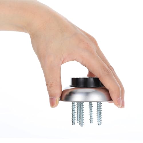 12 Pcs 3" Round Magnetic Bowl Trays Set, Round Magnetic Parts Bowl, Stainless Steel Magnet Tool Tray Parts Holder for Screws, Sockets, Bolts, Pins, Mechanic's and Automotive