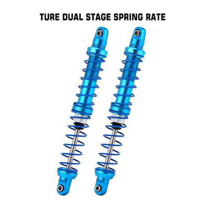 INJORA RC Shock Absorber Oil Adjustable RC Damper Set with Springs for 1/10 RC Truck Crawler Axial SCX10 TRX4 D90 (110mm) - size: 110mm