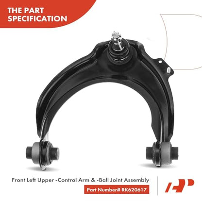 A-Premium 6Pcs Front Suspension Kit, Upper Control Arm | Inner Outer Tie Rod End, Fit for Honda Accord 2003-2007, Acura TSX 2004-2008 , Fix Clunking Noise & Vibration