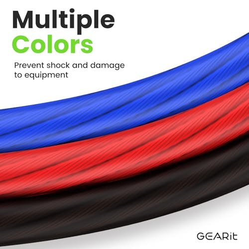 GEARit 8 Gauge Wire 10 ft Red, 8 AWG Battery Cable CCA, Copper-Clad Aluminum Power Cable for Car Audio Amp, Automotive, RV - color: 8 Gauge Wire, size: Red - 10ft