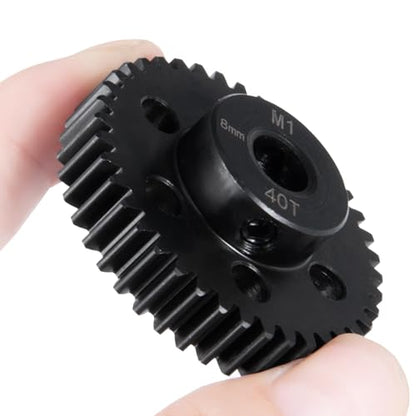 Steel Pinion Motor M1 8mm 40T Gears for ARRMA 4WD Tra-xxas X-MAXX | 1/5 1/7 1/8 RC Car Upgrade - size: 40T