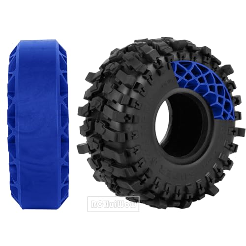 1.9 Silicone Rubber Insert Foam Tire Inserts RC 1.9" Wheel Tires Waterproof Inserts for 1/10 RC Crawler TRX4 SCX10 Capra Red cat Gen7 Gen8 RXB10 TF2,4pcs,Navy Blue - color: Navy Blue(4pcs)