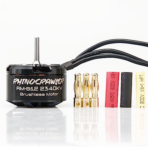 RhinoCrawler Crawler 3524 Outrunner Brushless Motor for 1/10 1/12 AM32 ESC40A RC Crawler Car Axial SCX10 Traxxas TRX-4 TRX-6 Tamiya (RM-S12 2340KV Motor) - color: RM-S12 2340KV Motor